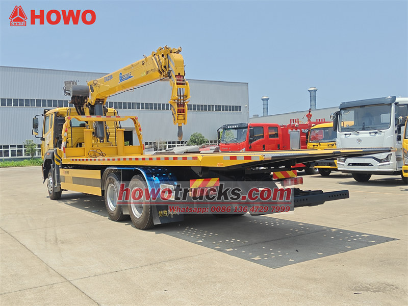 HOWO 14tons boom crane towing truck