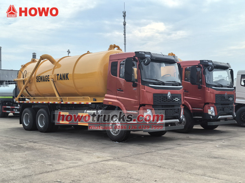 HOWO heavy duty vacuum tank trucks for export