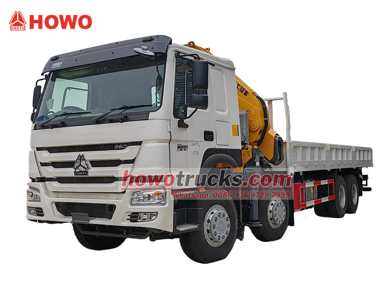 HOWO 8×4 knuckle boom crane truck