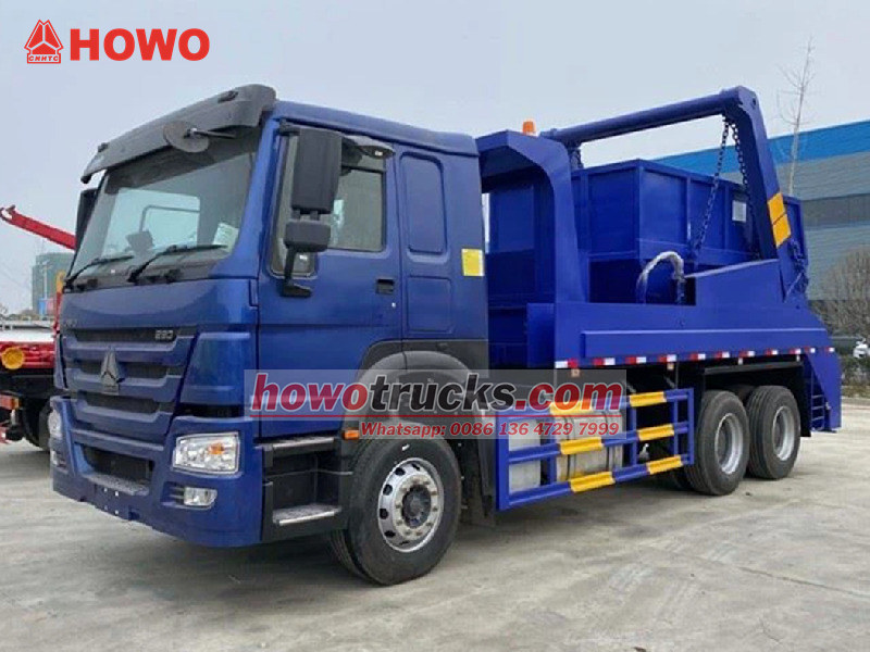 Howo 6x4 roll arm garbage truck