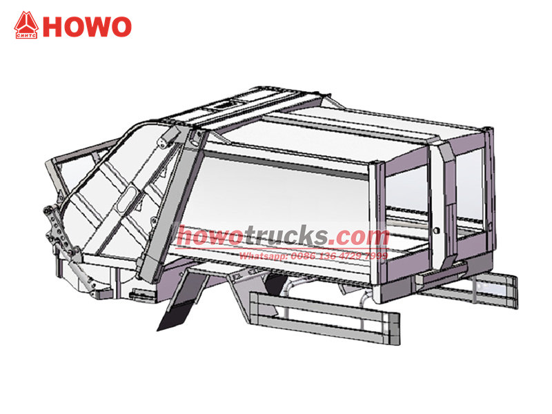 HOWO 6×4 rubbish compactor truck drawing