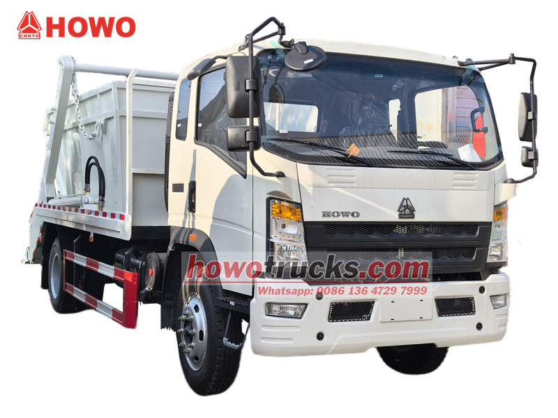 HOWO 8 cubic swing arm garbage truck