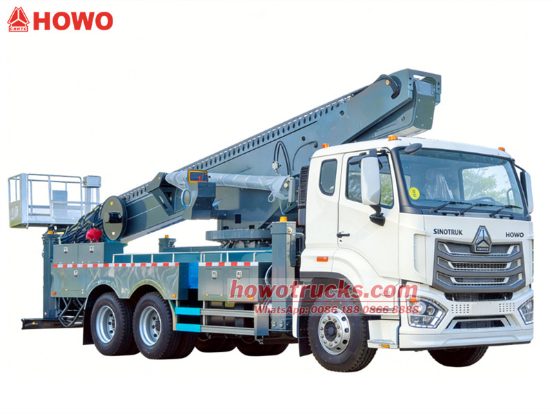 Howo NX Kamyona Monte Edilmiş 56 Metre Yüksekliğindeki Havadan Çalışma Platformu - CS TRUCKS