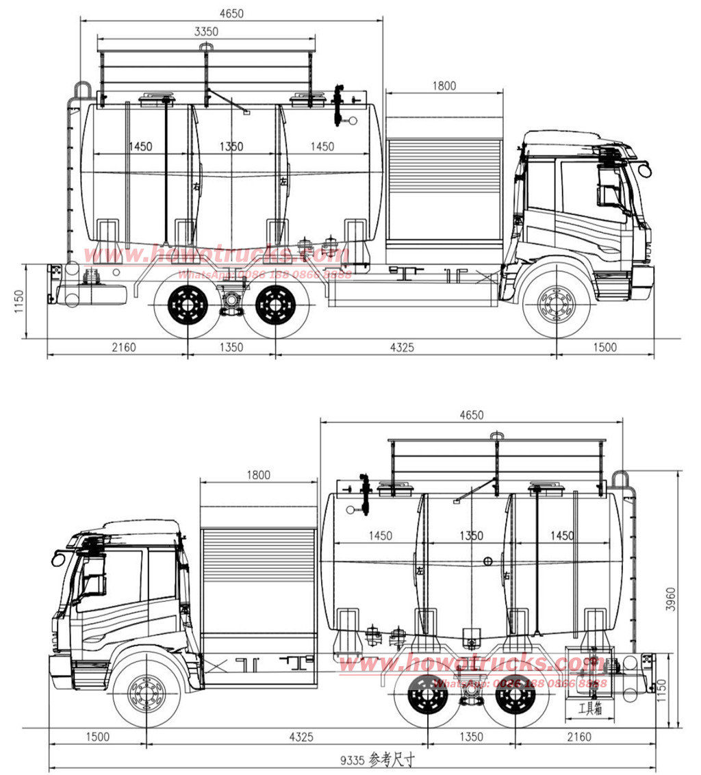 20000L Aircraft refueling truck technical drawing 20000L Aircraft refueling truck technical drawing
