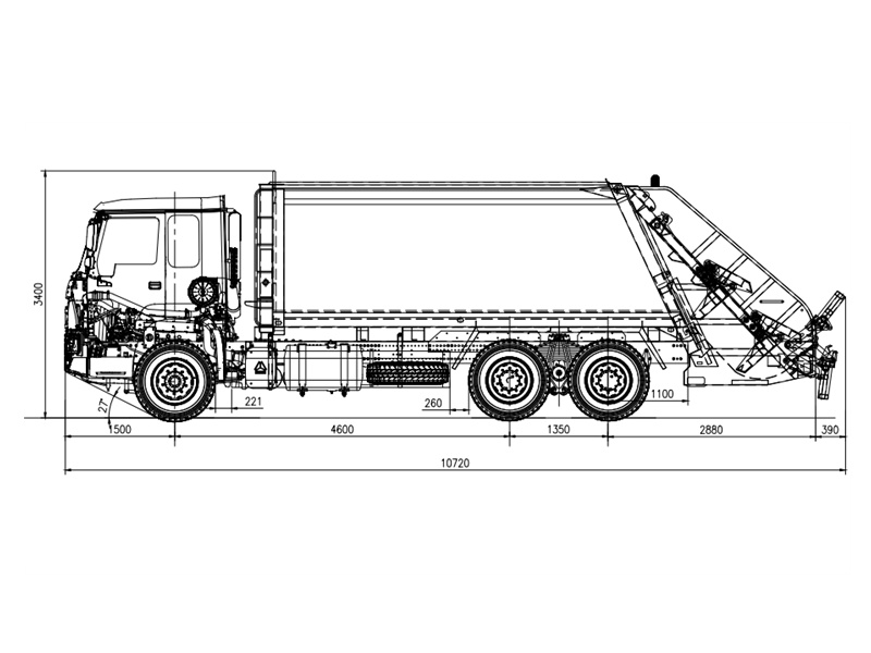 HOWO garbage rear loader truck