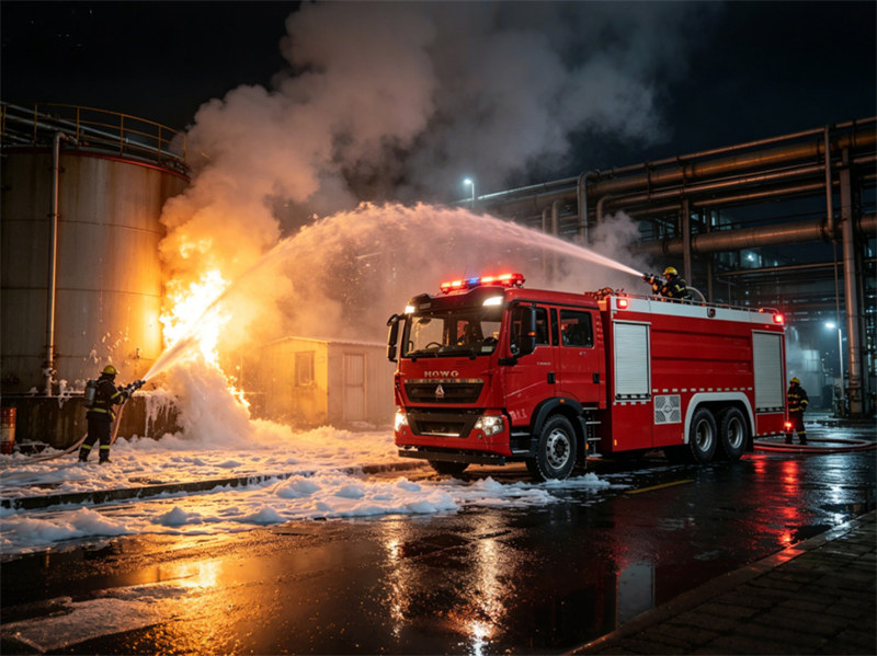 HOWO fire foam tank truck